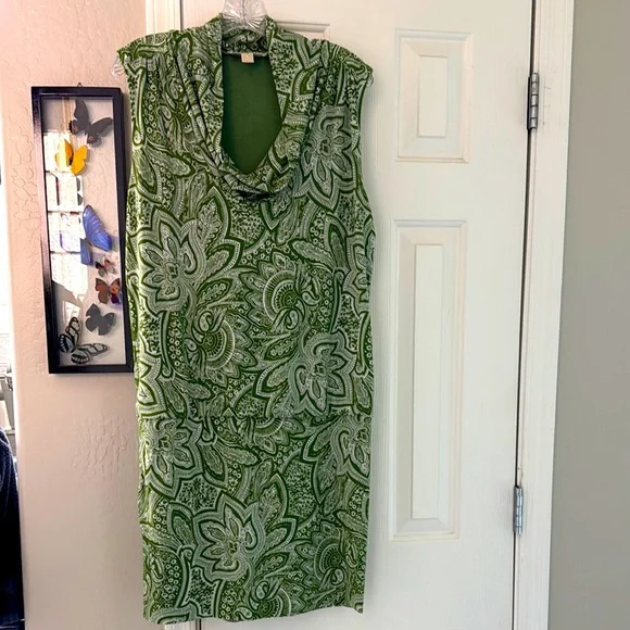 MICHAEL Michael Kors Green Dress with Cowl Neck